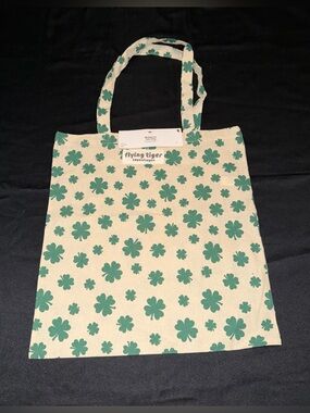 Flying Tiger Copenhagen Clover Print Cotton Tote Bag Eco Reusable